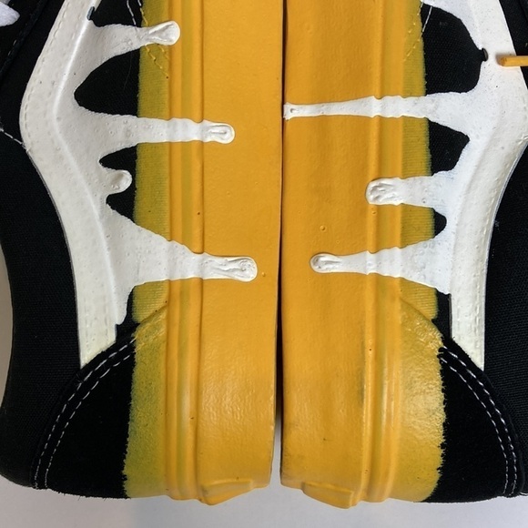 VANS NWT Drip Black Yellow White Men’s 10.5 Streetwear Custom Sneakers Skater - Picture 3 of 16
